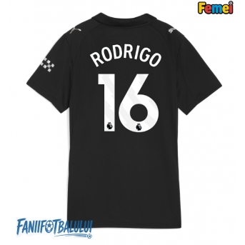 Manchester City Rodri Hernandez #16 Tricou Fotbal Replică 2025-26 Femei Deplasare